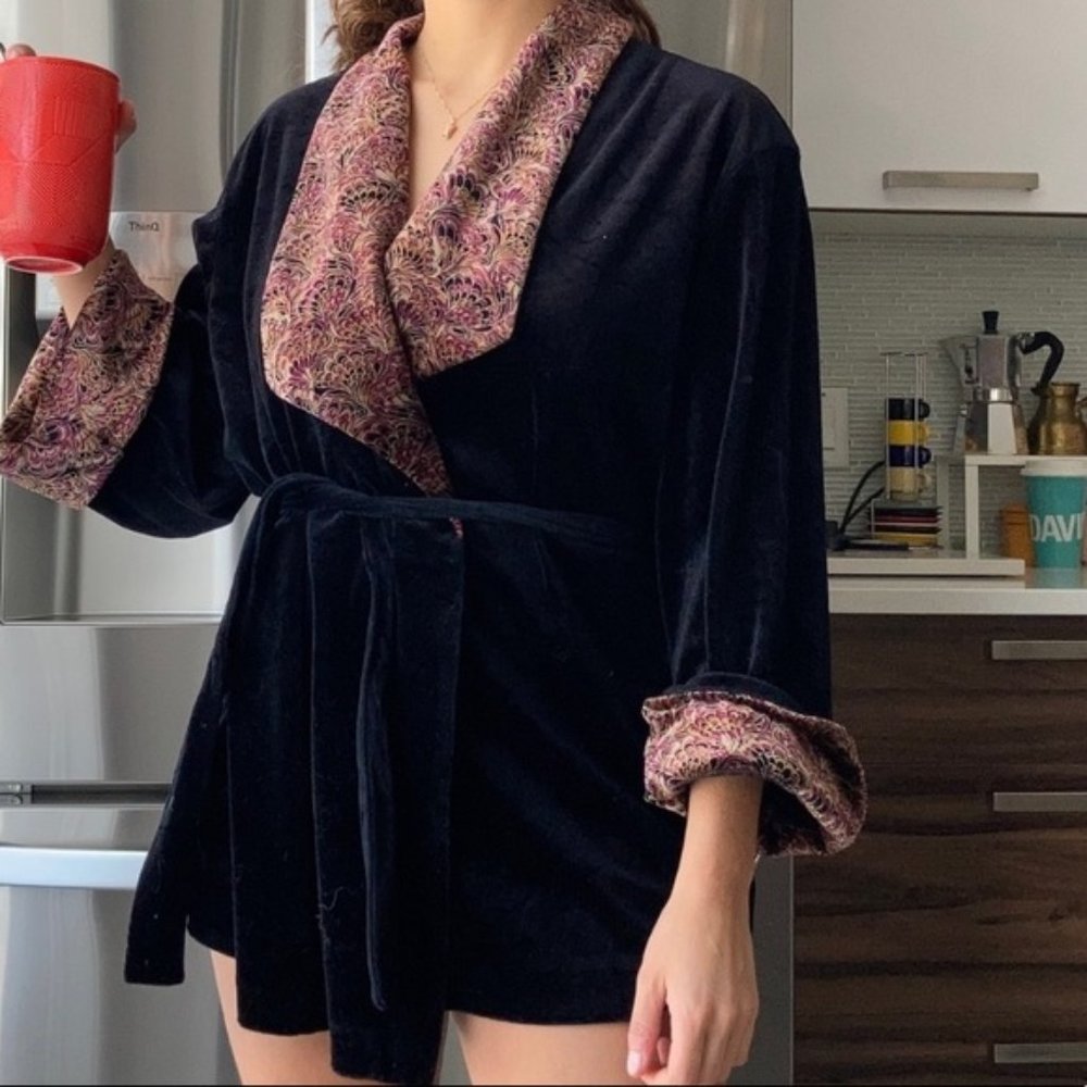 Velour bath robe
